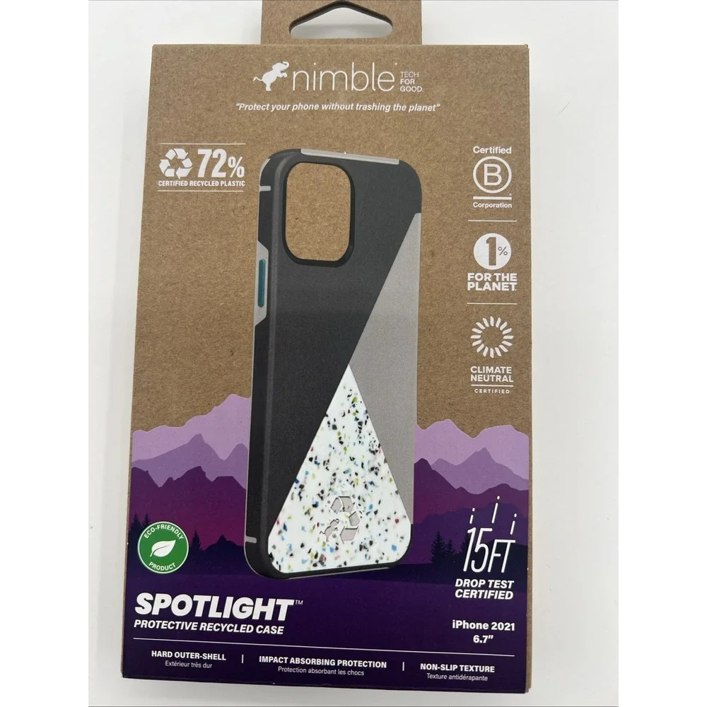 Nimble Spotlight Series Protective Case for‎ Apple iPhone 13 Pro Max - Gray/Teal